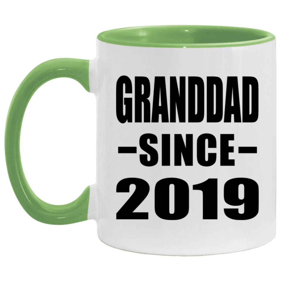 Granddad Since 2019 - 11oz Accent Mug Green
