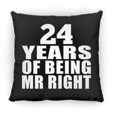 24th Anniversary 24 Years Of Being Mr Right - Throw Pillow Black
