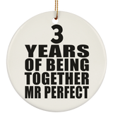 3rd Anniversary 3 Years Of Being Mr Perfect - Circle Ornament