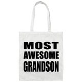 Most Awesome Grandson - Tote Bag White