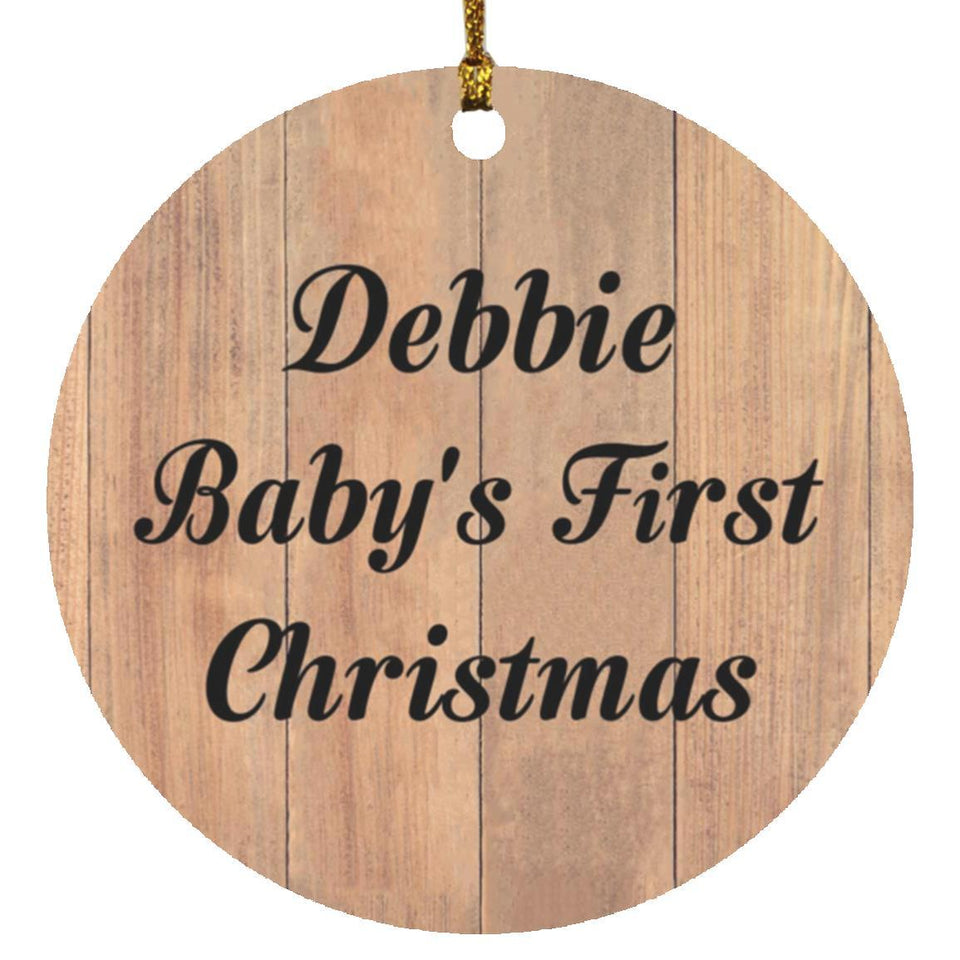 Debbie Baby's First Christmas - Circle Ornament C
