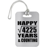 Happy 65th Anniversary Square Root of 4225 Years & Counting - Luggage Bag Tag