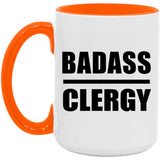 Badass Clergy - 15oz Accent Mug Orange