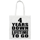 4th Anniversary 4 Years Down Lifetime To Go - Tote Bag White