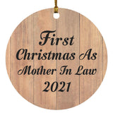 First Christmas As Mother In Law 2021 - Circle Ornament C