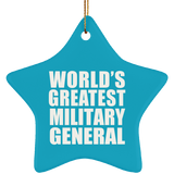 World's Greatest Military General - Star Ornament