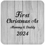 First Christmas As Mommy & Daddy 2024 - Drink Coaster F