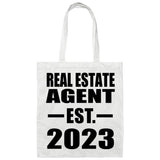 Real Estate Agent Established EST. 2023 - Tote Bag White