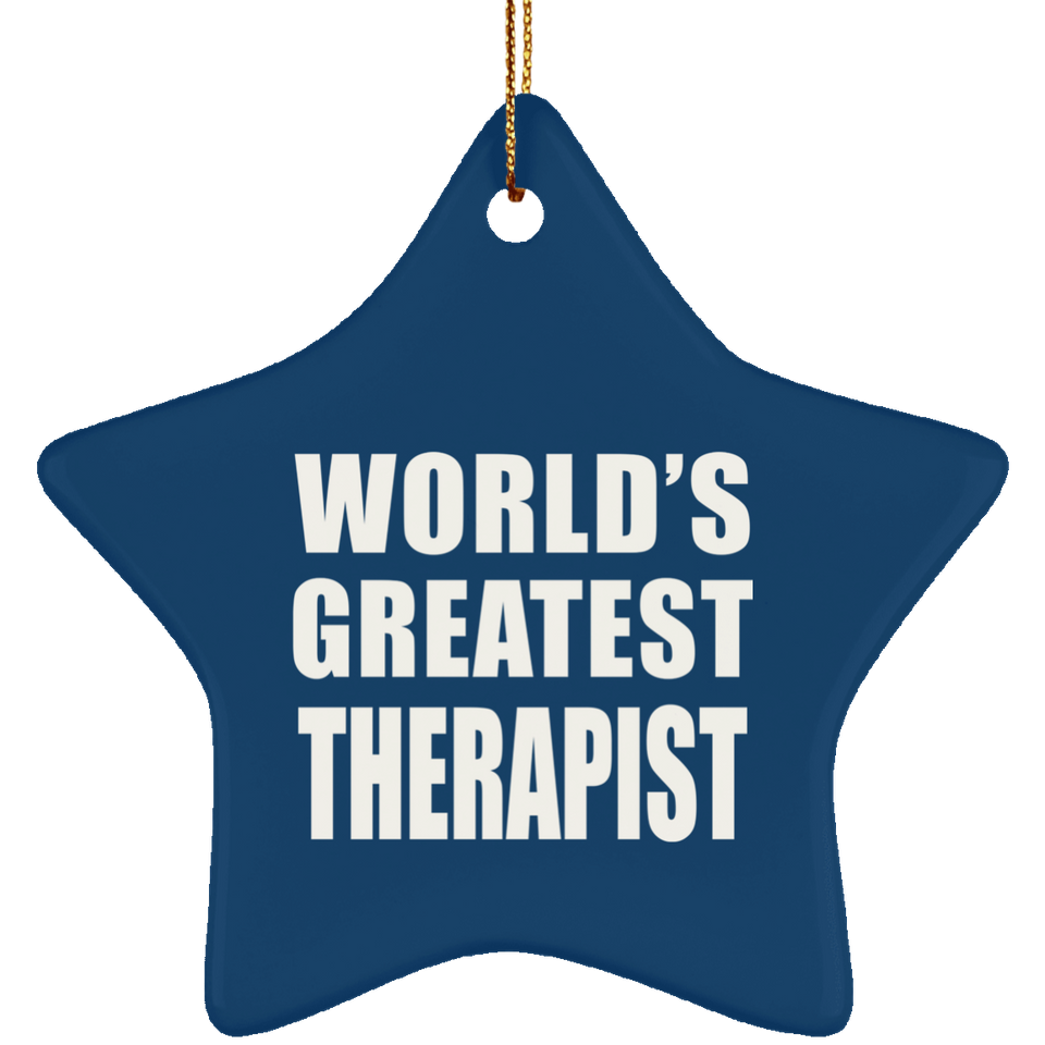 World's Greatest Therapist - Star Ornament