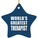 World's Greatest Therapist - Star Ornament