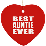 Best Auntie Ever - Heart Ornament