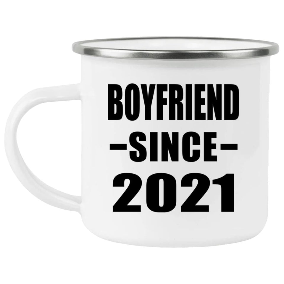 Boyfriend Since 2021 - 12oz Camping Mug