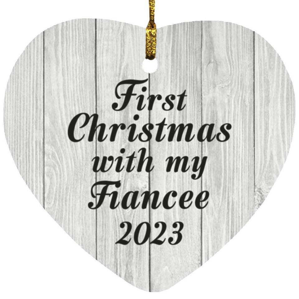 First Christmas With My Fiancee 2023 - Heart Ornament F