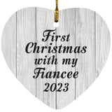 First Christmas With My Fiancee 2023 - Heart Ornament F
