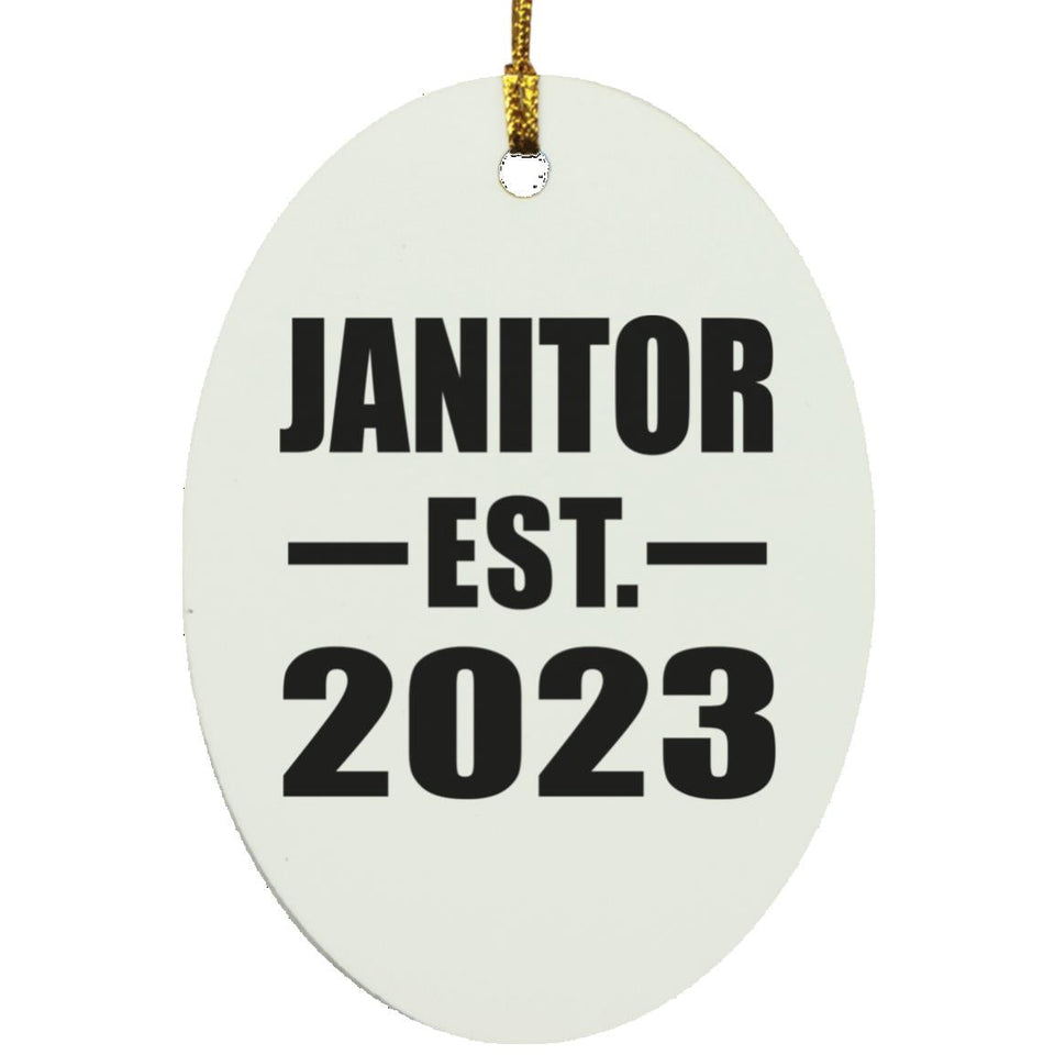 Janitor Established EST. 2023 - Oval Ornament
