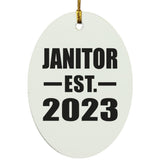 Janitor Established EST. 2023 - Oval Ornament
