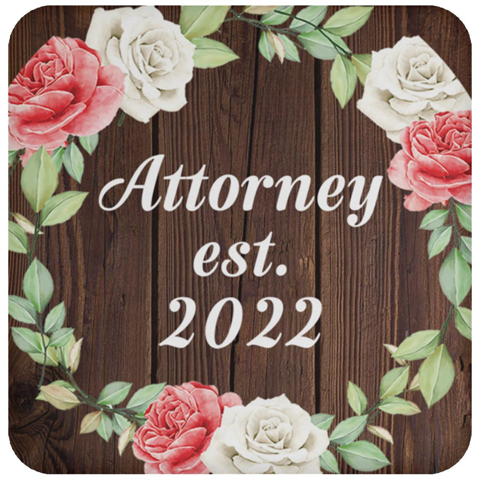 Attorney Established Est. 2022 - Drink Coaster A