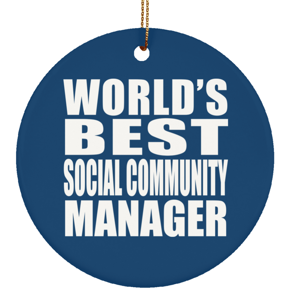 World's Best Social Community Manager - Circle Ornament