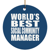 World's Best Social Community Manager - Circle Ornament