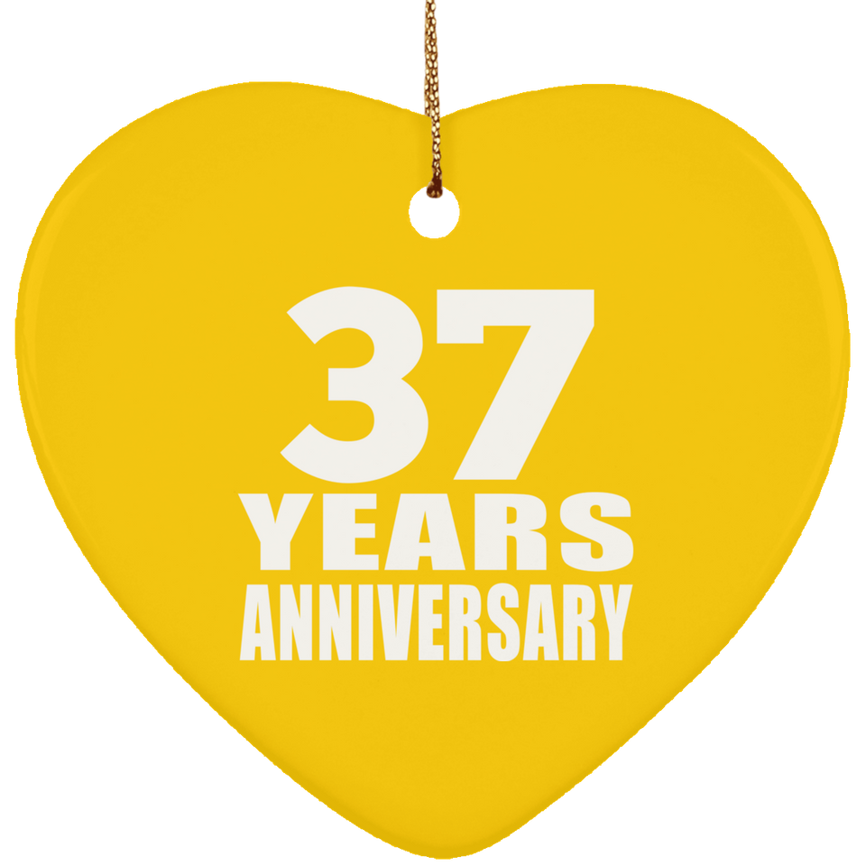37th Anniversary 37 Years - Heart Ornament