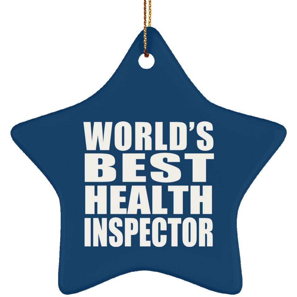 World's Best Health Inspector - Star Ornament