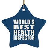 World's Best Health Inspector - Star Ornament
