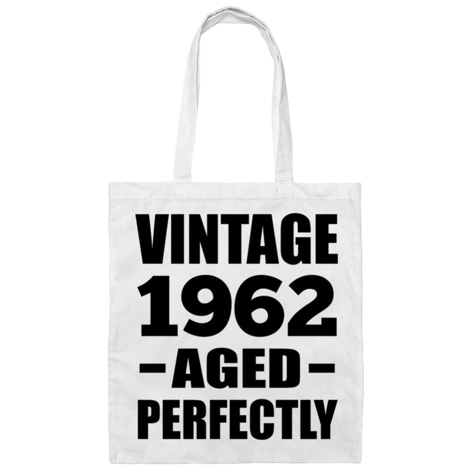 62nd Birthday Vintage 1962 Aged Perfectly - Tote Bag White