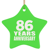 86th Anniversary 86 Years - Star Ornament