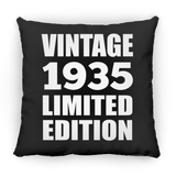 89th Birthday Vintage 1935 Limited Edition - Throw Pillow Black