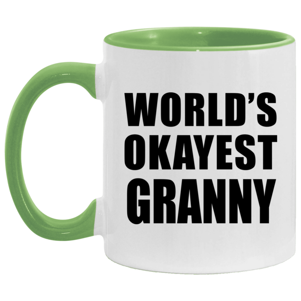 World's Okayest Granny - 11oz Accent Mug Green
