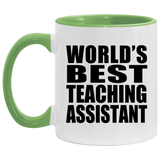 World's Best Teaching Assistant - 11oz Accent Mug Green