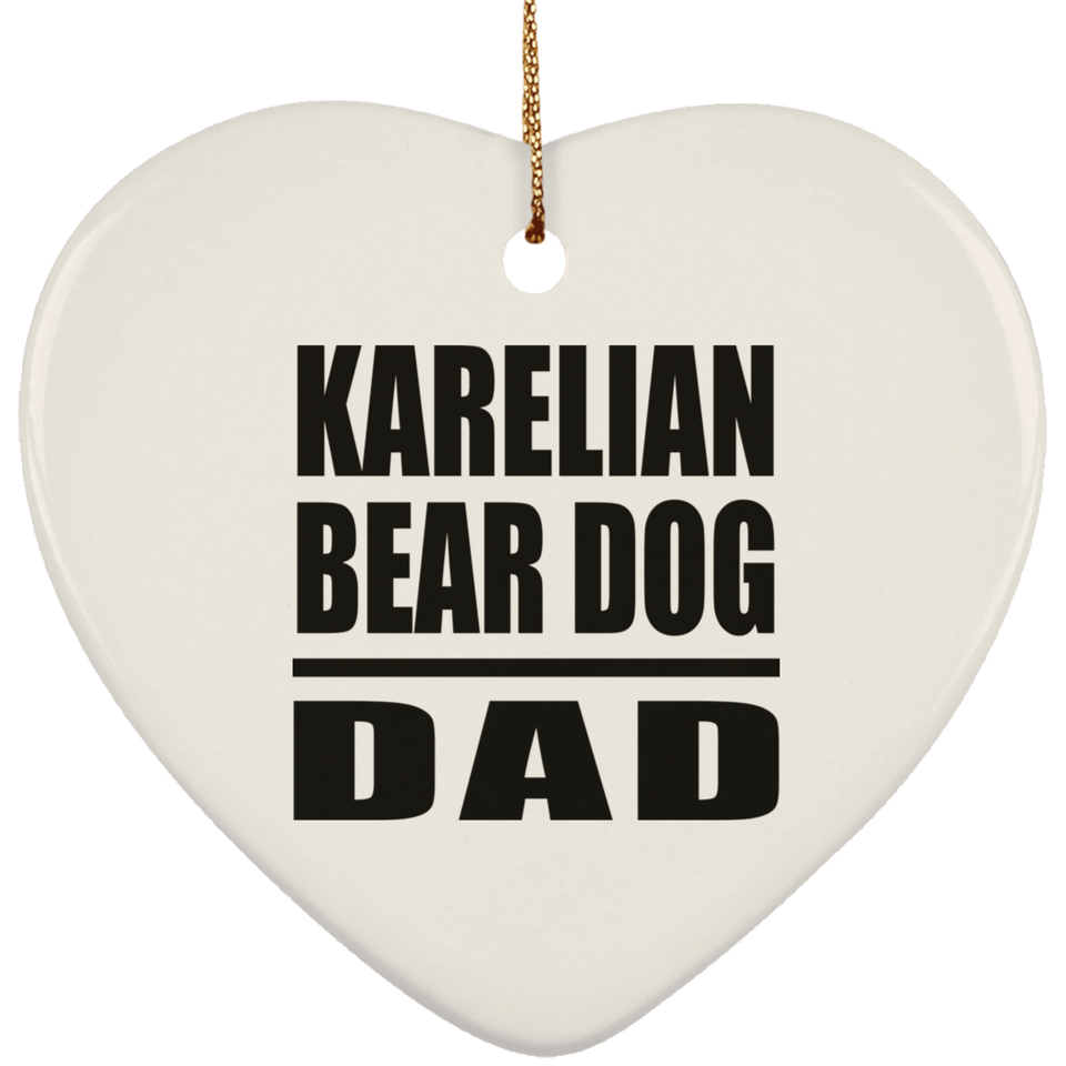 Karelian Bear Dog Dad - Heart Ornament