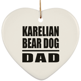 Karelian Bear Dog Dad - Heart Ornament