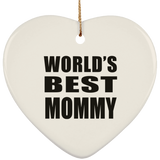 World's Best Mommy - Heart Ornament