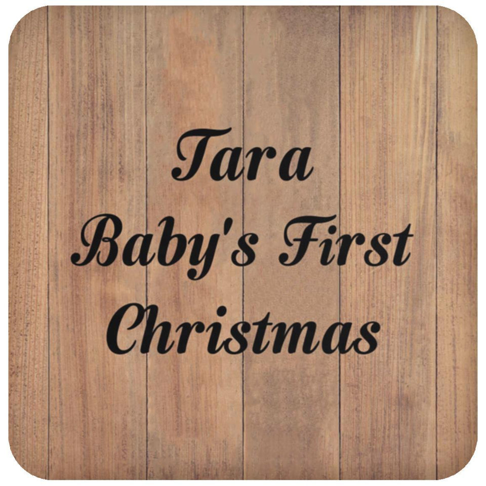 Tara Baby's First Christmas - Drink Coaster C