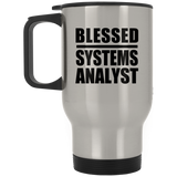 Blessed Systems Analyst - Silver Travel Mug