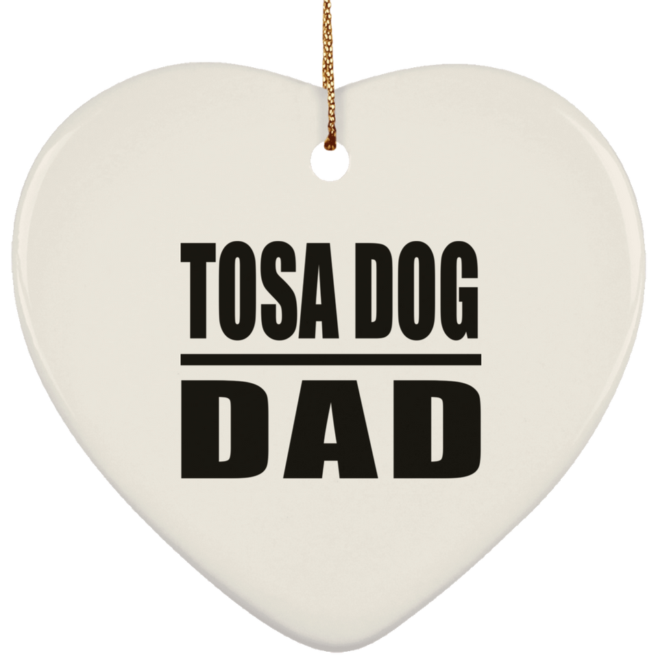 Tosa Dog Dad - Heart Ornament