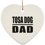 Tosa Dog Dad - Heart Ornament