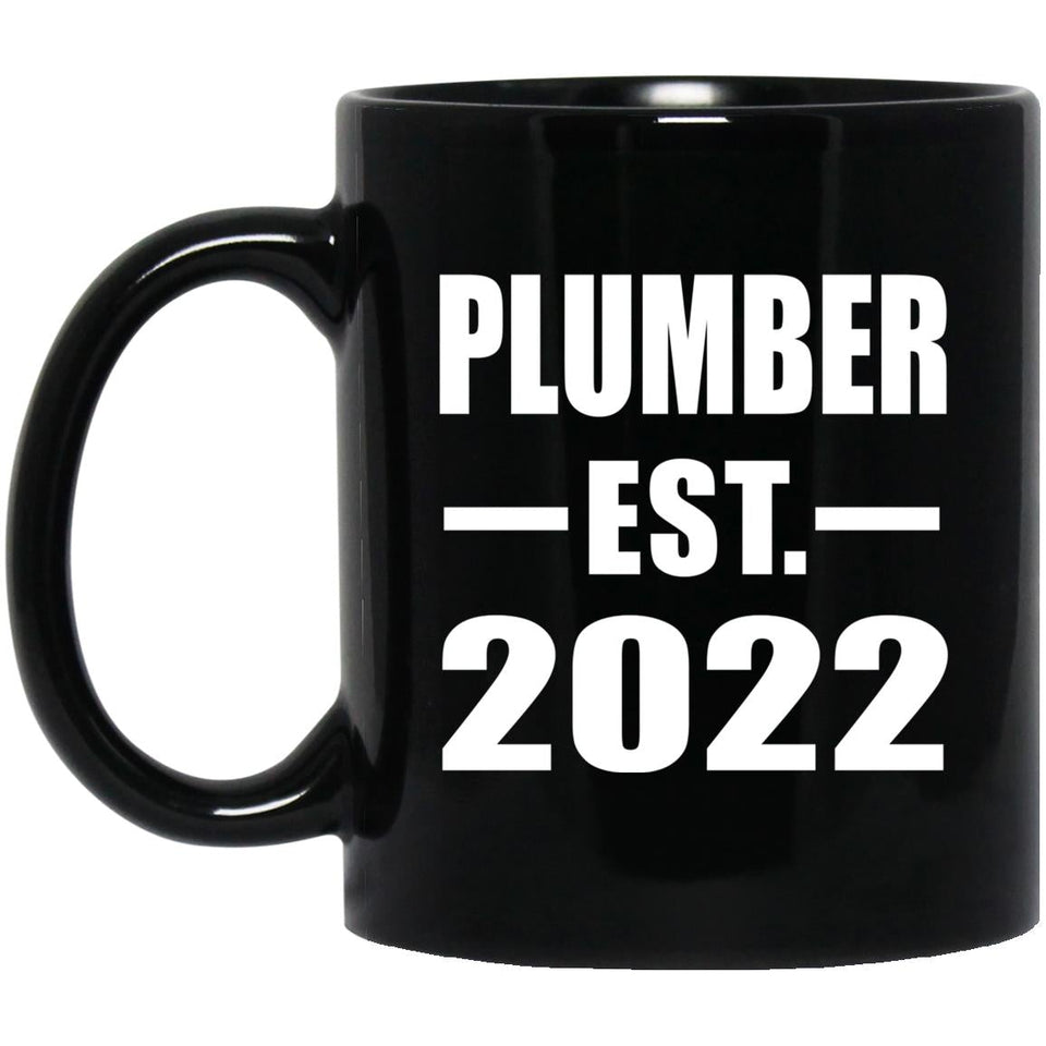 Plumber Established EST. 2022 - 11oz Coffee Mug Black