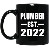 Plumber Established EST. 2022 - 11oz Coffee Mug Black