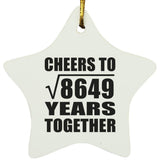 93rd Anniversary Cheers To Square Root of 8649 Years Together - Star Ornament