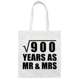 30th Anniversary Square Root of 900 Years As Mr & Mrs - Tote Bag White