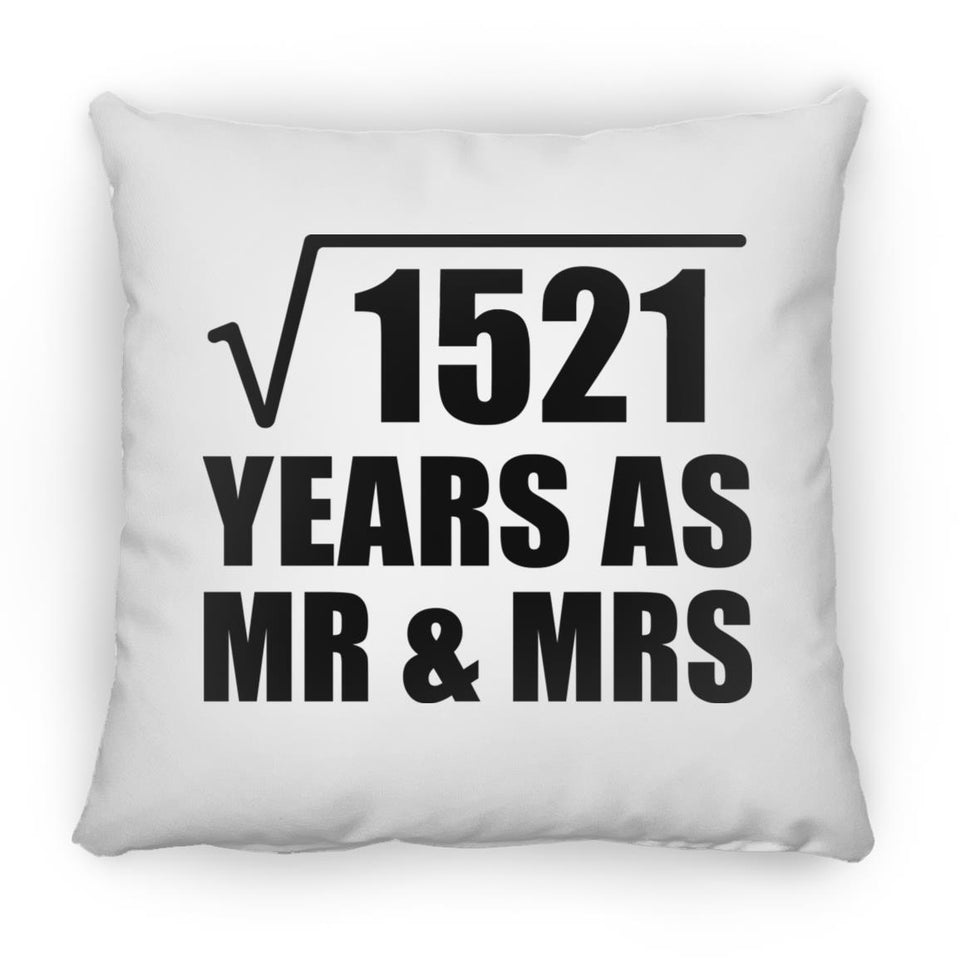 39th Anniversary Square Root of 1521 Years As Mr & Mrs - Throw Pillow