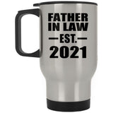 Father In Law Established EST. 2021 - Silver Travel Mug