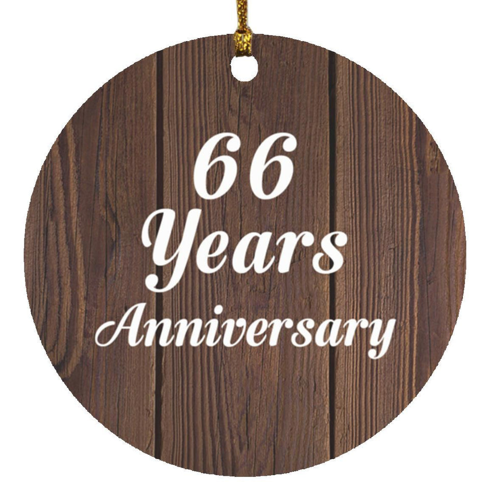 66th Anniversary 66 Years Anniversary - Circle Ornament D