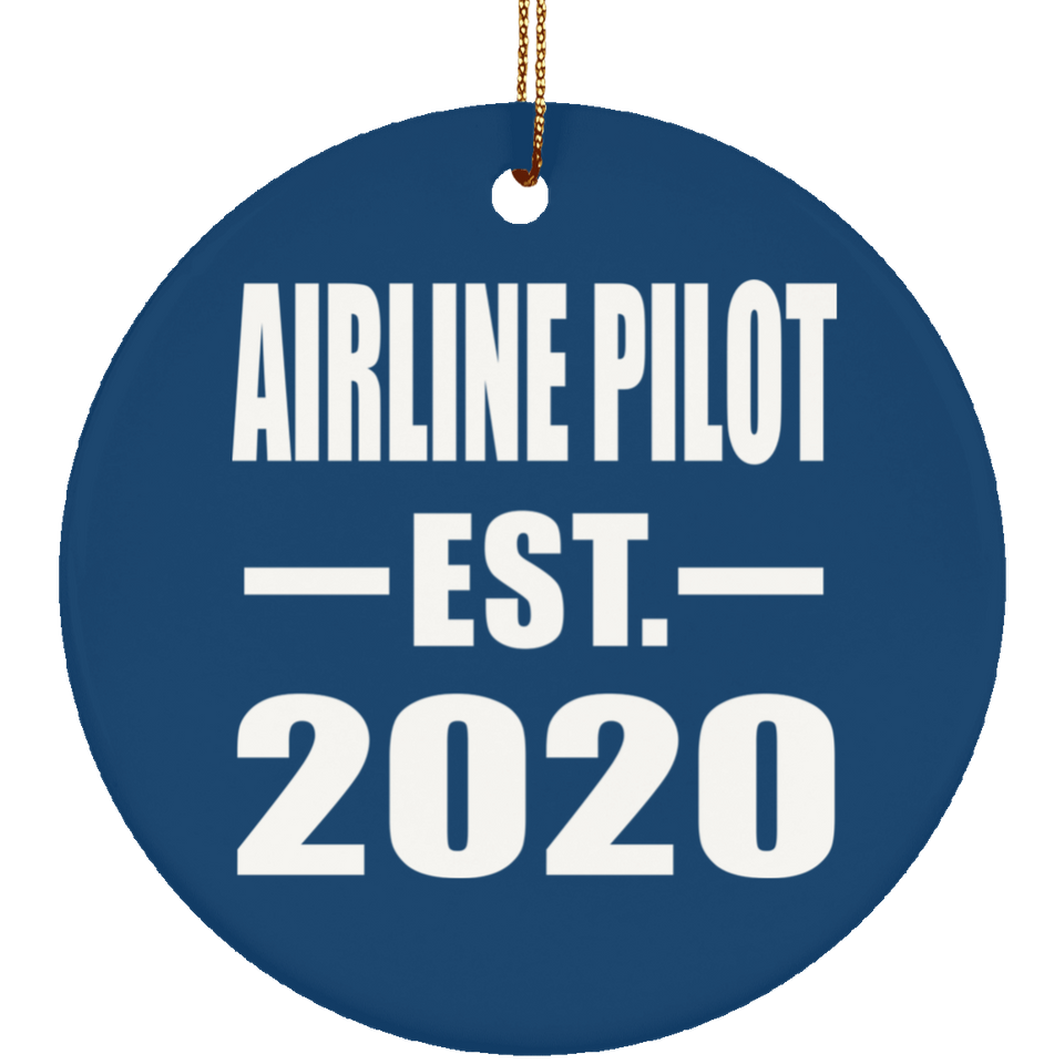 Airline Pilot Established EST. 2020 - Circle Ornament