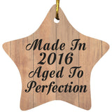 8th Birthday Made In 2016 Aged To Perfection - Star Ornament C