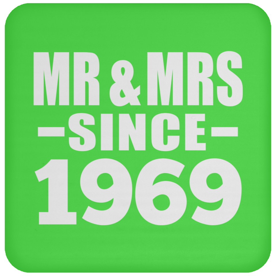 55th Anniversary Mr & Mrs Since 1969 - Drink Coaster