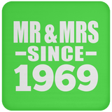 55th Anniversary Mr & Mrs Since 1969 - Drink Coaster