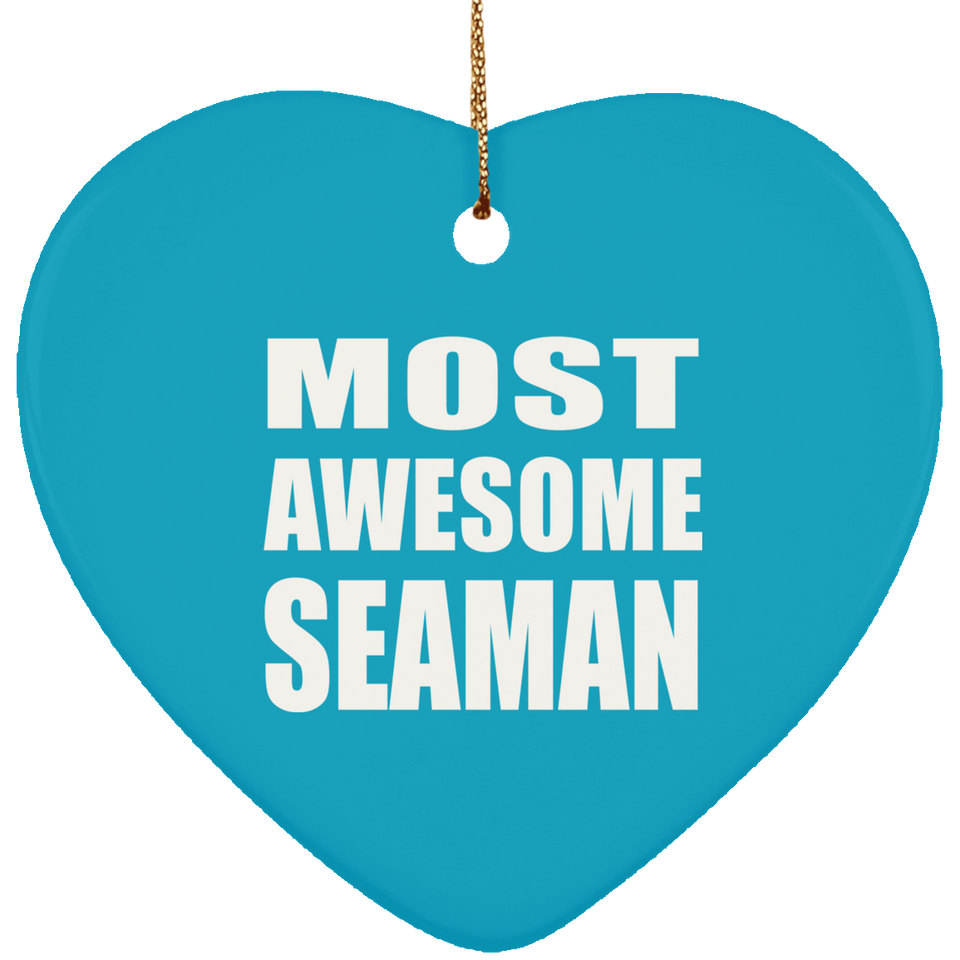 Most Awesome Seaman - Heart Ornament